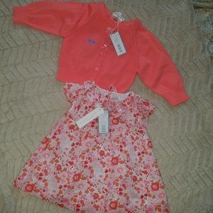 Jacadi dress and cardigan